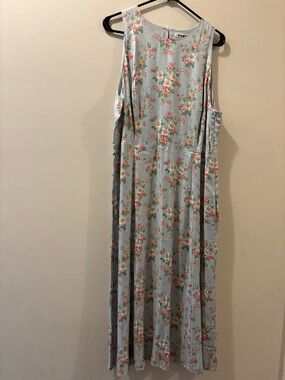 Boden Light Blue Floral Maxi Dress